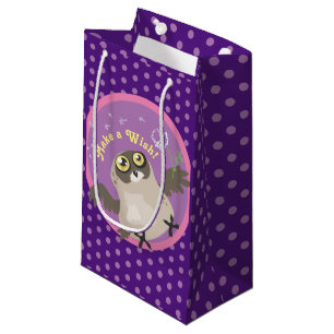 Mach einen Wunsch! Owl Kleine Geschenktasche Geschenktüte