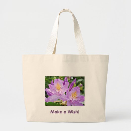 Mach einen Wunsch! Tote Bag Lila Rhododedren Jumbo Stoffbeutel (Vorne)