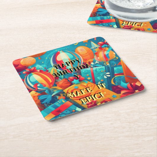 Mach es episch! rechteckiger pappuntersetzer (angewinkelt)