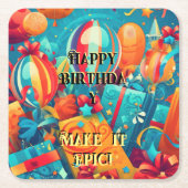 Mach es episch! rechteckiger pappuntersetzer (Vorderseite)