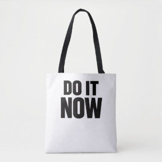Mach es jetzt Motivationszitat Minimal Typography Tasche