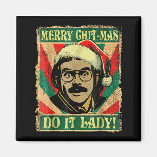 Mach es lustig Chit-mas Weihnachten Santa Hut Magnet