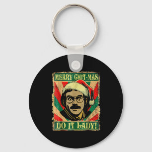 Mach es lustig Chit-mas Weihnachten Santa Hut Schlüsselanhänger