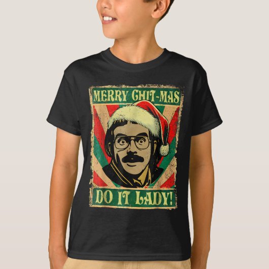Mach es lustig Chit-mas Weihnachtsmann Hut  T-Shirt (Vorderseite)
