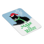 Mach es Merry Holiday Tuxedo Cat Magnet (Rechte Seite)