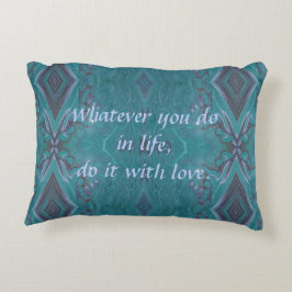 "Mach es mit Liebe" Acryl Pour Inspiriert Dekokissen