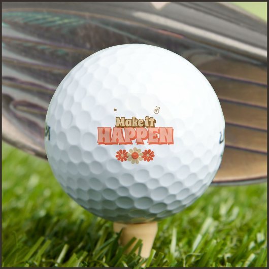 Mach es Retro-Stil Golfball
