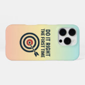 Mach es richtig beim ersten Mal Zero Defects Ziel iPhone Hülle (Rückseite (Horizontal))