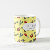 Mach es selbst! Pixel Art Tool Hammer Vize-Muster Kaffeetasse (VorderseiteRechts)