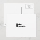 Mach Fehler. Postkarte (Vorne/Hinten)