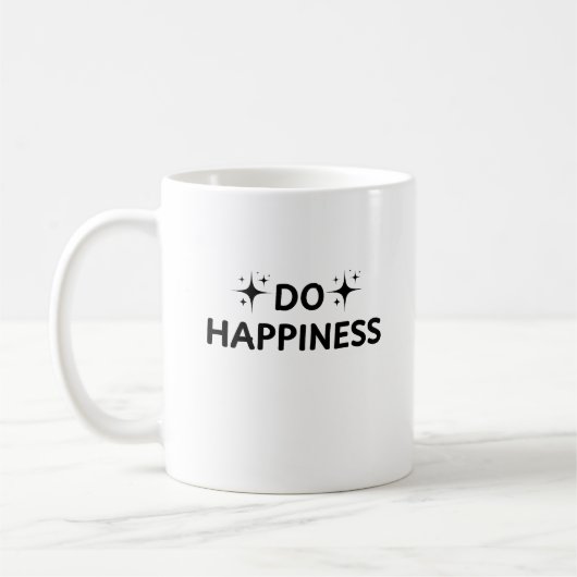 Mach Glücklichsein Kaffeetasse (Links)