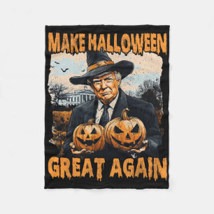Mach Halloween wieder großartig, lustiger Trump He Fleecedecke