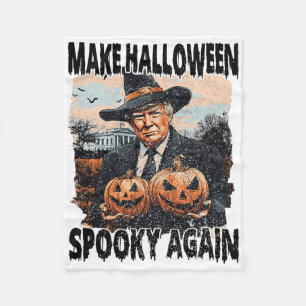 Mach Halloween wieder gruselig Vintage Trump Hallo Fleecedecke