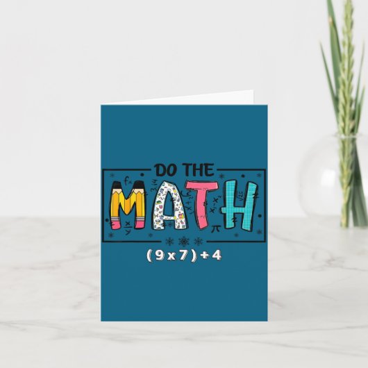 Mach Hemd Math 67 Mathelehrer Six Karte (Vorderseite)