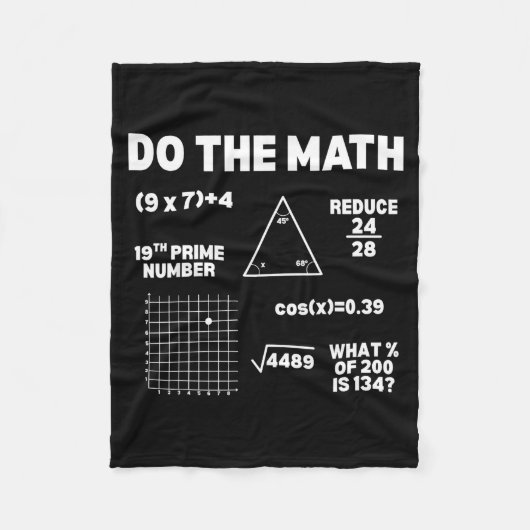 Mach Hemd Math 67 Meme Sechs Sieben Fleecedecke (Vorderseite)