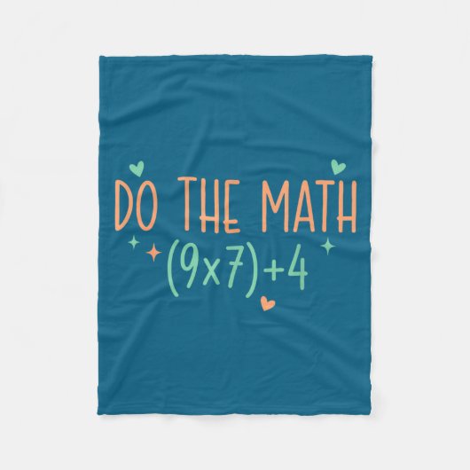 Mach Hemd Math 67 Meme Sechs Sieben Fleecedecke (Vorderseite)