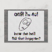 MACH! Ich bin vierzig Postkarte (Vorderseite)