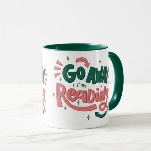 Mach, ich lese gerade Buch Lover Tasse (VorderseiteRechts)