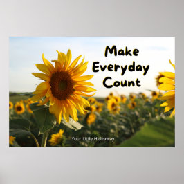 "Mach jeden Tag zählbar" Positive Zitaten-Wandkuns Poster