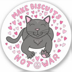 Mach Kekse, Nicht Krieg Kitty Vinyl Aufkleber