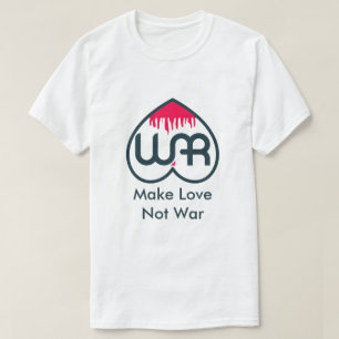 Mach Liebe, nicht Krieg abstraktes Herz Grafik T-Shirt