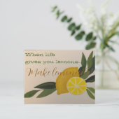 Mach Limonade Postkarte (Stehend Vorderseite)