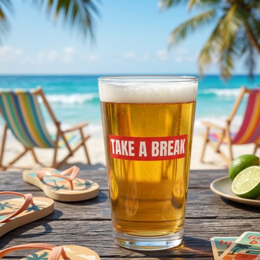 Mach mal Pause Bold Typography Pint Glas