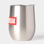 Mach mal Pause Rotblock-Stemless-Weintumbler (Links)