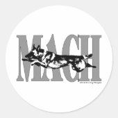 MACH Mal Runder Aufkleber (Vorderseite)