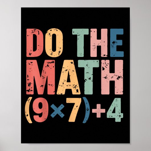 Mach Mathe 67 Meme Sechs Sieben Poster (Vorne)