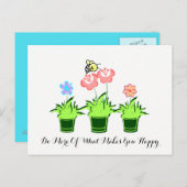 "Mach mehr von dem, was dich glücklich macht" Post Postkarte (Vorne/Hinten)