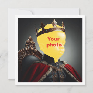 Mach mein Kind königlich, kleiner Prinz, König auf Karte