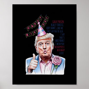 Mach meinen Geburtstag wieder großartig Donald Tru Poster