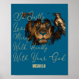 Mach Mich 6 8 Bibelvers Poster