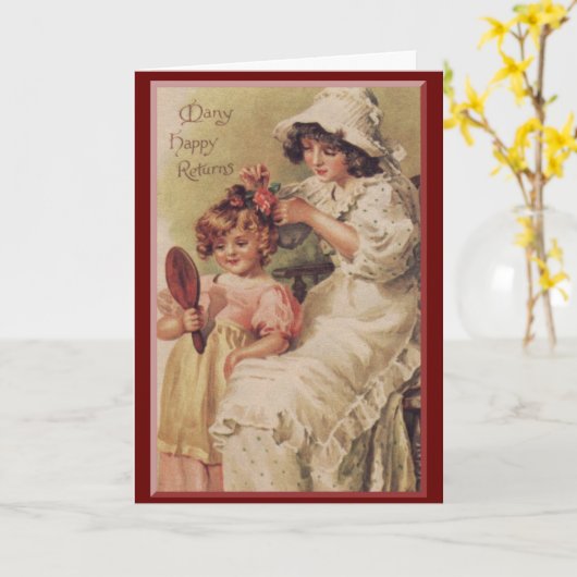 Mach mich Hübsch, Mama. Karte (Gelbe Blume)