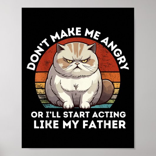 Mach mich nicht wütend, oder ich werde so handeln  poster (Vorne)