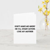 Mach mich nicht wütend oder starte Schauspiel wie Karte (Gelbe Blume)