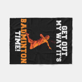 Mach mir die Badminton-Zeit raus Fleecedecke (Vorderseite (Horizontal))