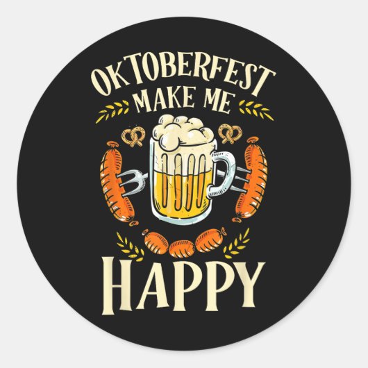 Mach mir ein glückliches Geschenk für die lustige Runder Aufkleber (Vorderseite)