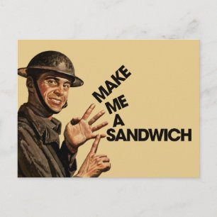 Mach mir ein Sandwich Postkarte
