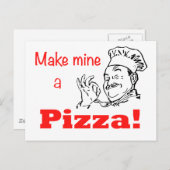 Mach mir eine Pizza! Postkarte (Vorne/Hinten)