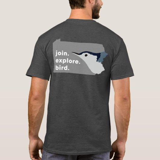 Mach mit! Entdecken Sie. Vogel. Hemd T-Shirt (Rückseite)