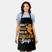 Mach nicht, dass diese Ingwer-Snap-Redhead-Weihnac Schürze (Getragen)