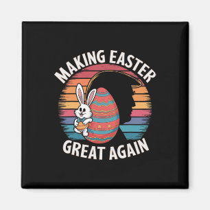 Mach Ostern wieder großartig, lustiger Trump-Hase Magnet