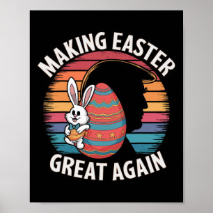 Mach Ostern wieder großartig, lustiger Trump-Hase Poster