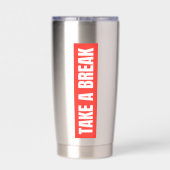 Mach Pause Roter Block Thermal Tumbler Thermobecher (Rückseite)