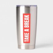 Mach Pause Roter Block Thermal Tumbler Thermobecher (Vorderseite)