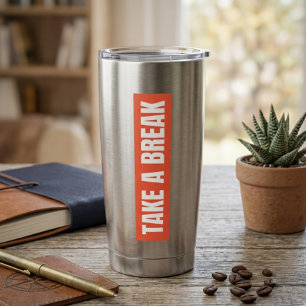 Mach Pause Roter Block Thermal Tumbler Thermobecher