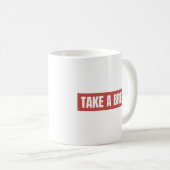 Mach Pause Rotes Block Klassischer Becher Kaffeetasse (VorderseiteRechts)