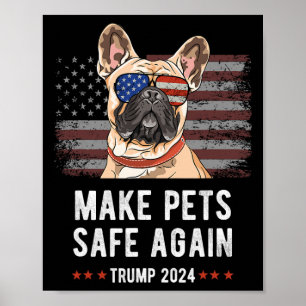 Mach Pets wieder sicher Französische Bulldogge Hun Poster